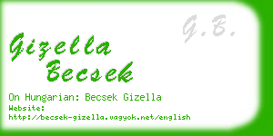 gizella becsek business card